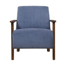  Manufacturer Color_Blue -- Homelegance Ezra Stationary Fabric Accent Chair IMAGE 2