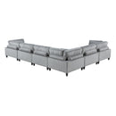  Manufacturer Color_Grey -- Homelegance Robstown Fabric 6 pc Sectional IMAGE 2