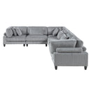  Manufacturer Color_Grey -- Homelegance Robstown Fabric 6 pc Sectional IMAGE 3