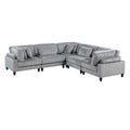  Manufacturer Color_Grey -- Homelegance Robstown Fabric 5 pc Sectional IMAGE 1