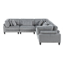  Manufacturer Color_Grey -- Homelegance Robstown Fabric 5 pc Sectional IMAGE 2