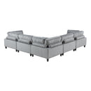 Manufacturer Color_Grey -- Homelegance Robstown Fabric 5 pc Sectional IMAGE 3