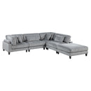  Manufacturer Color_Grey -- Homelegance Robstown Fabric 5 pc Sectional IMAGE 1
