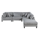  Manufacturer Color_Grey -- Homelegance Robstown Fabric 5 pc Sectional IMAGE 2