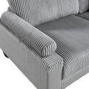  Manufacturer Color_Grey -- Homelegance Robstown Fabric 5 pc Sectional IMAGE 8