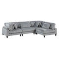  Manufacturer Color_Grey -- Homelegance Robstown Fabric 4 pc Sectional IMAGE 1