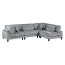  Manufacturer Color_Grey -- Homelegance Robstown Fabric 4 pc Sectional IMAGE 1