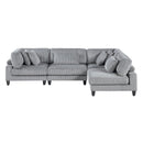  Manufacturer Color_Grey -- Homelegance Robstown Fabric 4 pc Sectional IMAGE 2