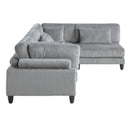  Manufacturer Color_Grey -- Homelegance Robstown Fabric 4 pc Sectional IMAGE 3