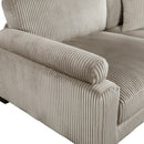  Manufacturer Color_Taupe -- Homelegance Traverse Fabric 6 pc Sectional IMAGE 9