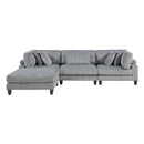  Manufacturer Color_Grey -- Homelegance Robstown Fabric 4 pc Sectional IMAGE 2