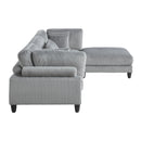  Manufacturer Color_Grey -- Homelegance Robstown Fabric 4 pc Sectional IMAGE 3