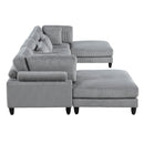  Manufacturer Color_Grey -- Homelegance Robstown Fabric 6 pc Sectional IMAGE 4