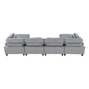  Manufacturer Color_Grey -- Homelegance Robstown Fabric 6 pc Sectional IMAGE 5