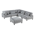  Manufacturer Color_Grey -- Homelegance Robstown Fabric 6 pc Sectional IMAGE 1