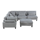  Manufacturer Color_Grey -- Homelegance Robstown Fabric 6 pc Sectional IMAGE 2