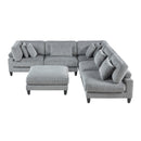  Manufacturer Color_Grey -- Homelegance Robstown Fabric 6 pc Sectional IMAGE 3