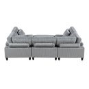  Manufacturer Color_Grey -- Homelegance Robstown Fabric 6 pc Sectional IMAGE 7