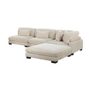  Manufacturer Color_Beige -- Traverse 8555BE*2AC1CROT 4 pc Modular Sectional with Ottoman IMAGE 2
