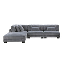  Manufacturer Color_Grey -- Traverse 8555GY*2AC1CROT 4 pc Modular Sectional with Ottoman IMAGE 3