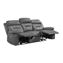  Manufacturer Color_Dark Grey Motion Type_Power Recline -- Laconia 9629DGY-3PW Power Double Reclining Sofa IMAGE 4