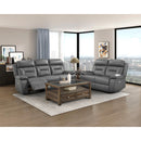  Manufacturer Color_Dark grey Motion Type_Power Recline -- Laconia 9629DGY-2PW Power Double Reclining Love Seat IMAGE 5