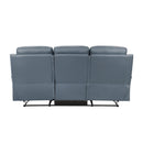 Manufacturer Color_Blue Motion Type_Reclining -- Hancock 9628BUE-3 Double Reclining Sofa IMAGE 3
