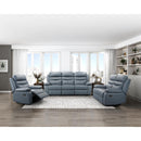  Manufacturer Color_Blue Motion Type_Reclining -- Hancock 9628BUE-3 Double Reclining Sofa IMAGE 6