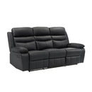  Manufacturer Color_Black Motion Type_Reclining -- Hancock 9628BLK-3 Double Reclining Sofa IMAGE 2
