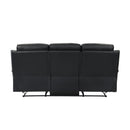  Manufacturer Color_Black Motion Type_Reclining -- Hancock 9628BLK-3 Double Reclining Sofa IMAGE 3
