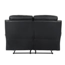  Manufacturer Color_Black Motion Type_Reclining -- Hancock 9628BLK-2 Double Reclining Love Seat IMAGE 3