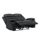  Manufacturer Color_Black Motion Type_Reclining -- Hancock 9628BLK-2 Double Reclining Love Seat IMAGE 4