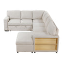  Homelegance Pompano 9630BE*42LRC Sectional with Right Chaise, Pull-out Bed, Hidden Storages and Shelves, Charging Ports IMAGE 2