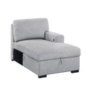  Homelegance Pompano 9630GY*42LRC Sectional with Right Chaise, Pull-out Bed, Hidden Storages and Shelves, Charging Ports IMAGE 16