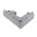 Homelegance Pompano 9630GY*42LRC Sectional with Right Chaise, Pull-out Bed, Hidden Storages and Shelves, Charging Ports IMAGE 3