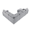  Homelegance Pompano 9630GY*4LC2R Sectional with Left Chaise, Pull-out Bed, Hidden Storages and Shelves, Charging Ports IMAGE 5