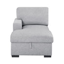  Homelegance Pompano 9630GY*4LC2R Sectional with Left Chaise, Pull-out Bed, Hidden Storages and Shelves, Charging Ports IMAGE 6