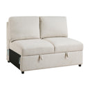  Homelegance Pompano 9630BE*3LC2R Sectional with Left Chaise, Pull-out Bed, Hidden Storages and Shelves, Charging Ports IMAGE 11