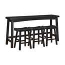 Homelegance Caspian 5687BLK-364P 4 pc Pack Counter Height Set IMAGE 1