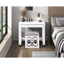  Homelegance Salina 4998WHT 3 pc Pack Desks with Stool Set IMAGE 15