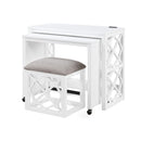  Homelegance Salina 4998WHT 3 pc Pack Desks with Stool Set IMAGE 1