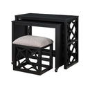  Homelegance Salina 4998BLK 3 pc Pack Desks with Stool Set IMAGE 1