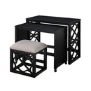  Homelegance Salina 4998BLK 3 pc Pack Desks with Stool Set IMAGE 2