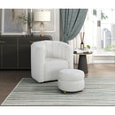  Manufacturer Color_White -- Homelegance Delaney Swivel Fabric Chair with Ottoman IMAGE 15