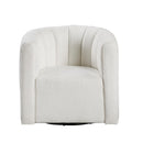  Manufacturer Color_White -- Homelegance Delaney Swivel Fabric Chair with Ottoman IMAGE 4