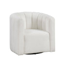  Manufacturer Color_White -- Homelegance Delaney Swivel Fabric Chair with Ottoman IMAGE 5