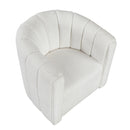  Manufacturer Color_White -- Homelegance Delaney Swivel Fabric Chair with Ottoman IMAGE 6