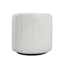  Manufacturer Color_White -- Homelegance Delaney Swivel Fabric Chair with Ottoman IMAGE 8