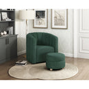  Manufacturer Color_Green -- Delaney 1260GN Swivel Chair with Ottoman IMAGE 15
