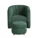  Manufacturer Color_Green -- Delaney 1260GN Swivel Chair with Ottoman IMAGE 1